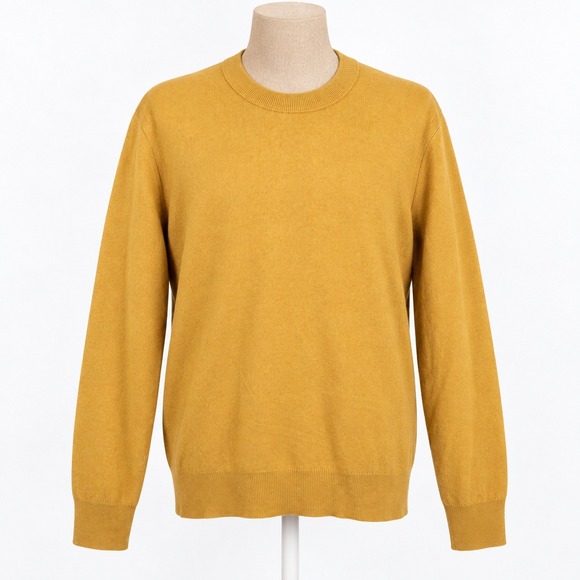 rag & bone Other - Rag & Bone Mens 100% Cashmere Crewneck Sweater Size XL Gold Quiet Luxury Casual